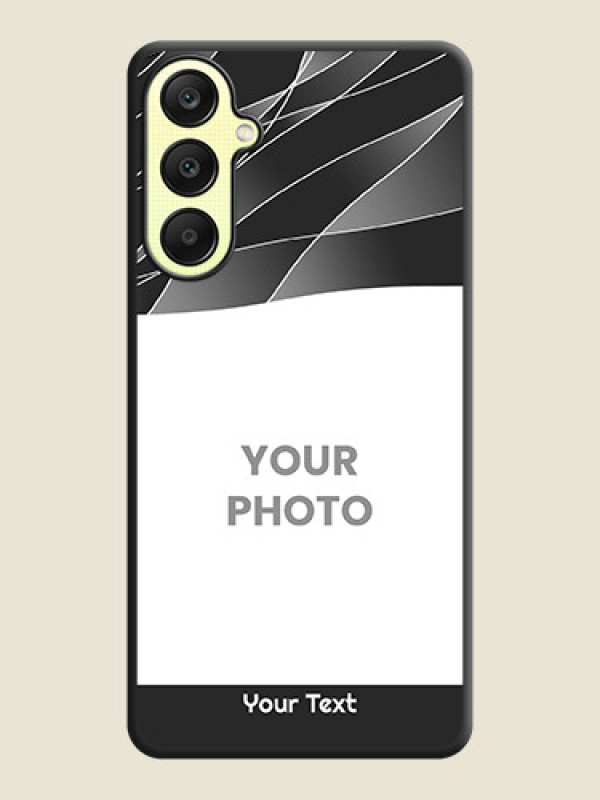 Custom Mixed Wave Lines - Photo on Space Black Soft Matte Mobile Cover - Galaxy A25 5G - alternate view