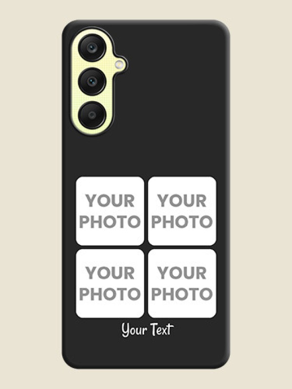 Custom Floral Art with 6 Image Holder - Photo on Space Black Soft Matte Mobile Case - Galaxy A25 5G - alternate view