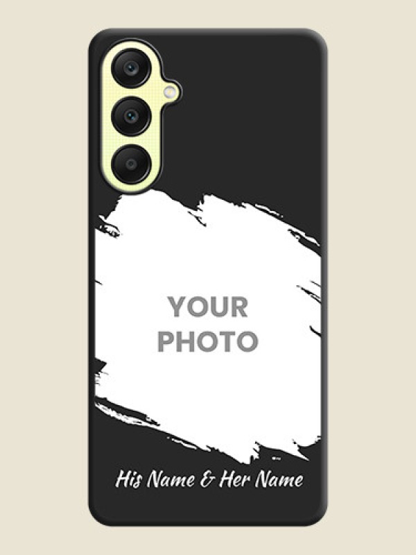 Custom Grunge Brush Strokes - Photo on Space Black Soft Matte Back Cover - Galaxy A25 5G - alternate view