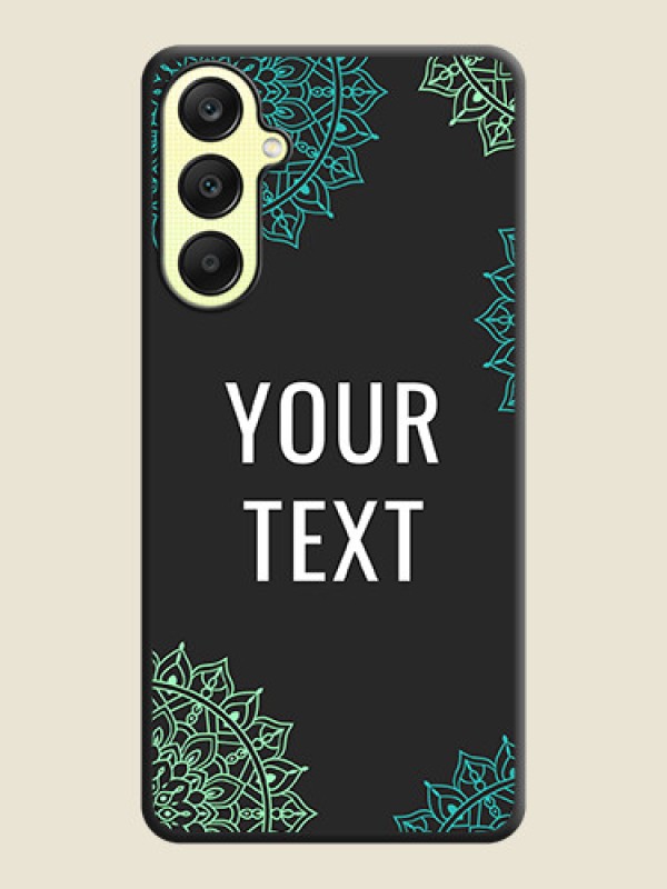 Custom Your Name with Floral Design on Space Black Custom Soft Matte Back Cover - Galaxy A25 5G - alternate view