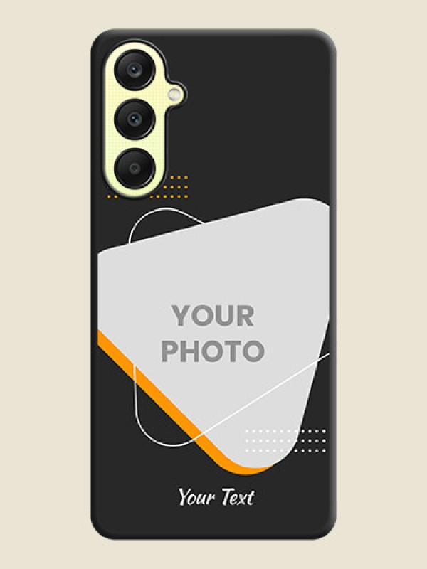 Custom Yellow Triangle - Photo on Space Black Soft Matte Phone Cover - Galaxy A25 5G - alternate view