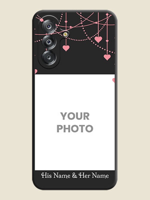 Custom Pink Love Hangings with Text On Space Black Custom Soft Matte Mobile Back Cover - Samsung Galaxy A26 5G - alternate view