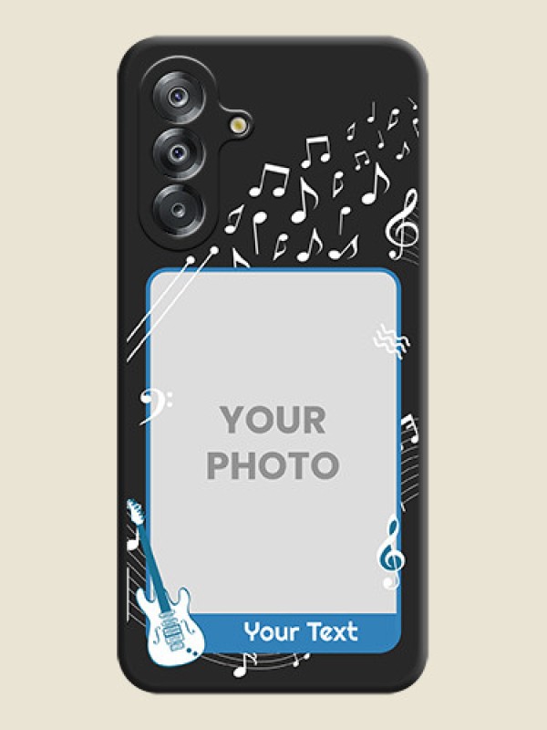Custom Musical Theme Design with Text on Photo On Space Black Custom Soft Matte Mobile Back Cover - Samsung Galaxy A26 5G - alternate view