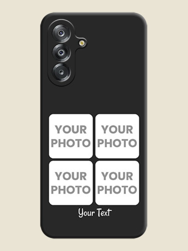 Custom Floral Art with 6 Image Holder on Photo On Space Black Custom Soft Matte Mobile Back Cover - Samsung Galaxy A26 5G - alternate view