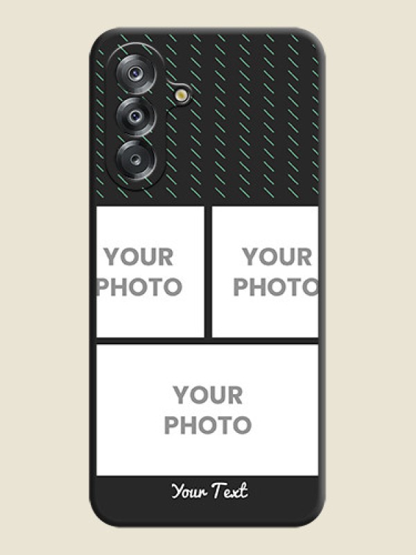 Custom Cross Dotted Pattern with 2 Image Holder On Space Black Custom Soft Matte Mobile Back Cover - Samsung Galaxy A26 5G - alternate view