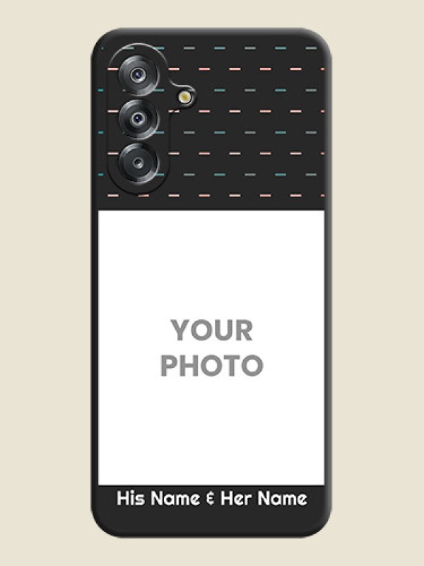 Custom Line Pattern Design with Text On Space Black Custom Soft Matte Mobile Back Cover - Samsung Galaxy A26 5G - alternate view