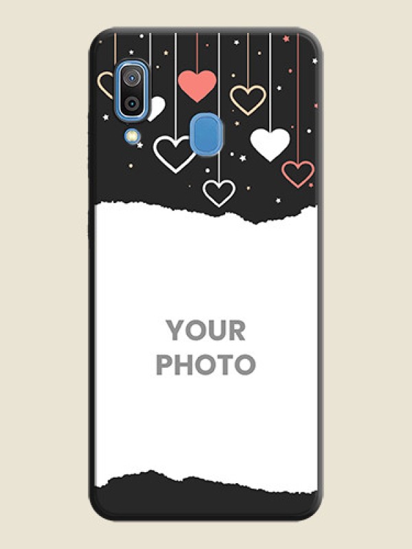 Custom Love Hangings with Splash Wave Picture on Space Black Custom Soft Matte Phone Back Cover - Galaxy A30 - alternate view