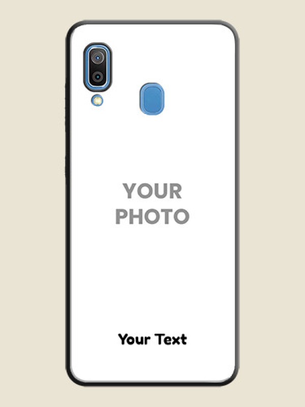 Custom Full Single Pic Upload With Text On Space Black Personalized Soft Matte Phone Covers -Samsung Galaxy A30 - alternate view