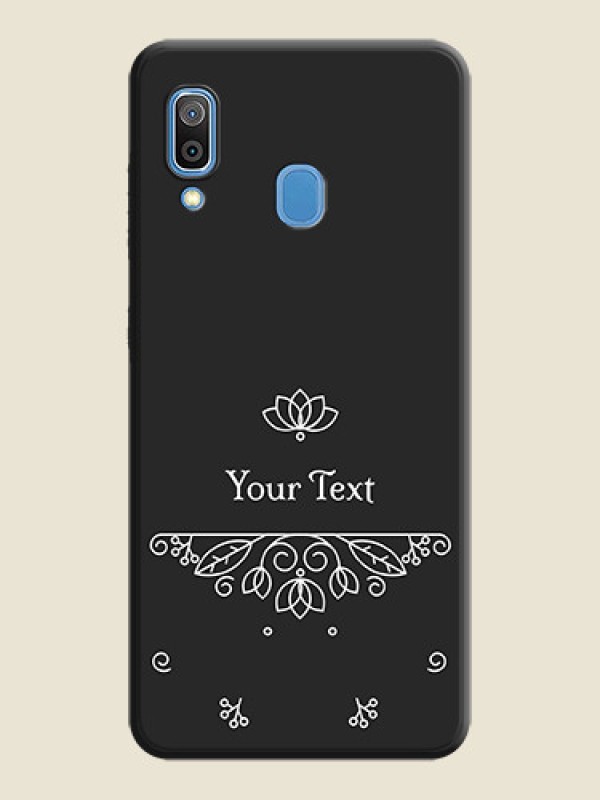 Custom Lotus Garden Custom Text On Space Black Personalized Soft Matte Phone Covers -Samsung Galaxy A30 - alternate view