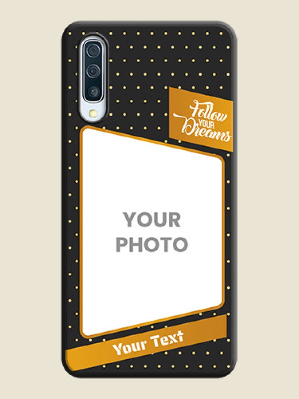 Custom Follow Your Dreams with White Dots on Space Black Custom Soft Matte Phone Cases - Galaxy A30S - alternate view