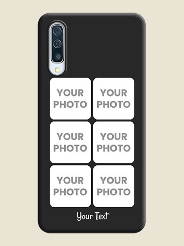 Custom Floral Art with 6 Image Holder - Photo on Space Black Soft Matte Mobile Case - Galaxy A30S - alternate view