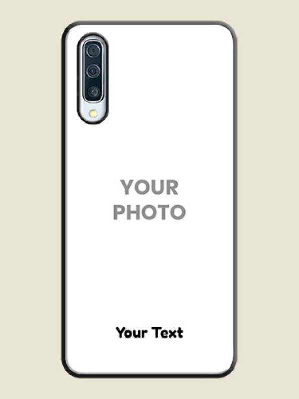 Custom Full Single Pic Upload With Text On Space Black Personalized Soft Matte Phone Covers -Samsung Galaxy A30S - alternate view