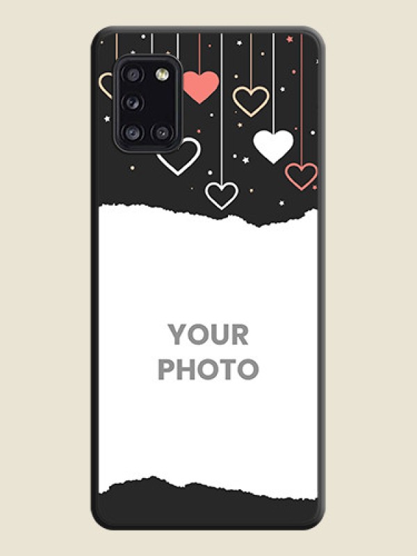 Custom Love Hangings with Splash Wave Picture on Space Black Custom Soft Matte Phone Back Cover - Galaxy A31 - alternate view