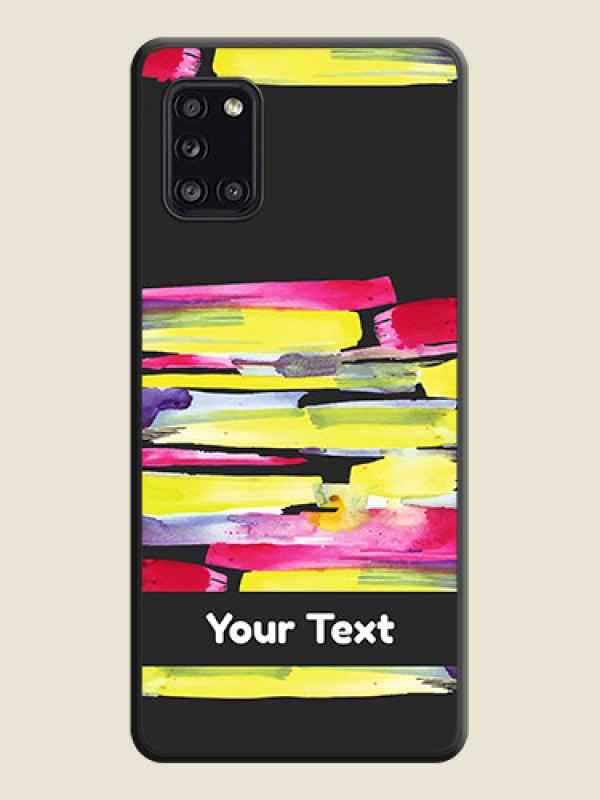Custom Brush Coloured on Space Black Personalized Soft Matte Phone Covers - Galaxy A31 - alternate view