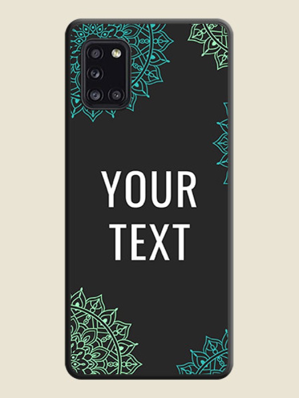 Custom Your Name with Floral Design on Space Black Custom Soft Matte Back Cover - Galaxy A31 - alternate view