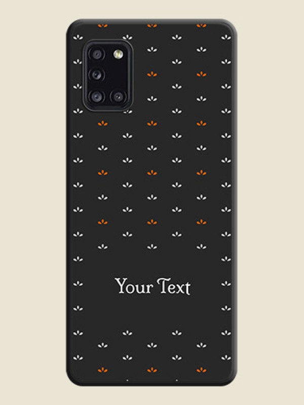 Custom Simple Pattern With Custom Text On Space Black Personalized Soft Matte Phone Covers -Samsung Galaxy A31 - alternate view