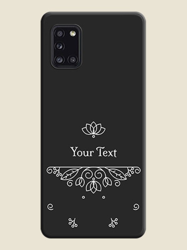 Custom Lotus Garden Custom Text On Space Black Personalized Soft Matte Phone Covers -Samsung Galaxy A31 - alternate view