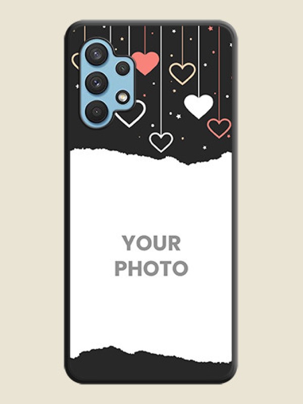 Custom Love Hangings with Splash Wave Picture on Space Black Custom Soft Matte Phone Back Cover - Galaxy A32 4G - alternate view