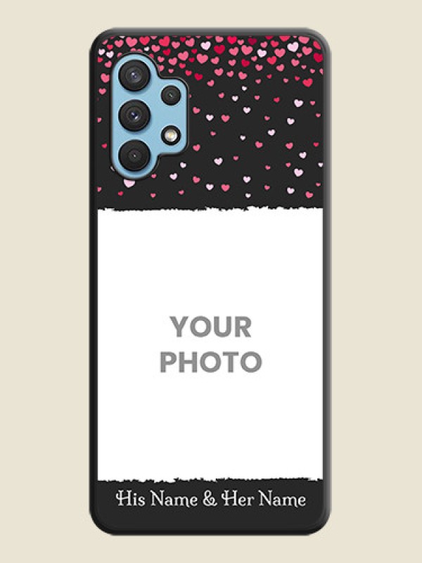 Custom Fall in Love with Your Partner  on Photo on Space Black Soft Matte Phone Cover - Galaxy A32 4G - alternate view