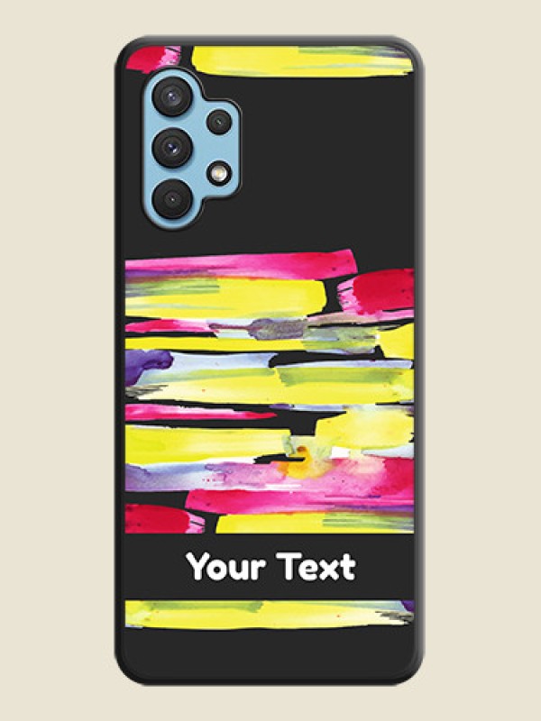 Custom Brush Coloured on Space Black Personalized Soft Matte Phone Covers - Galaxy A32 4G - alternate view