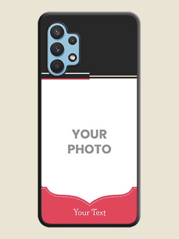 Custom Classic Plain Design with Name on Photo on Space Black Soft Matte Phone Cover - Galaxy A32 4G - alternate view