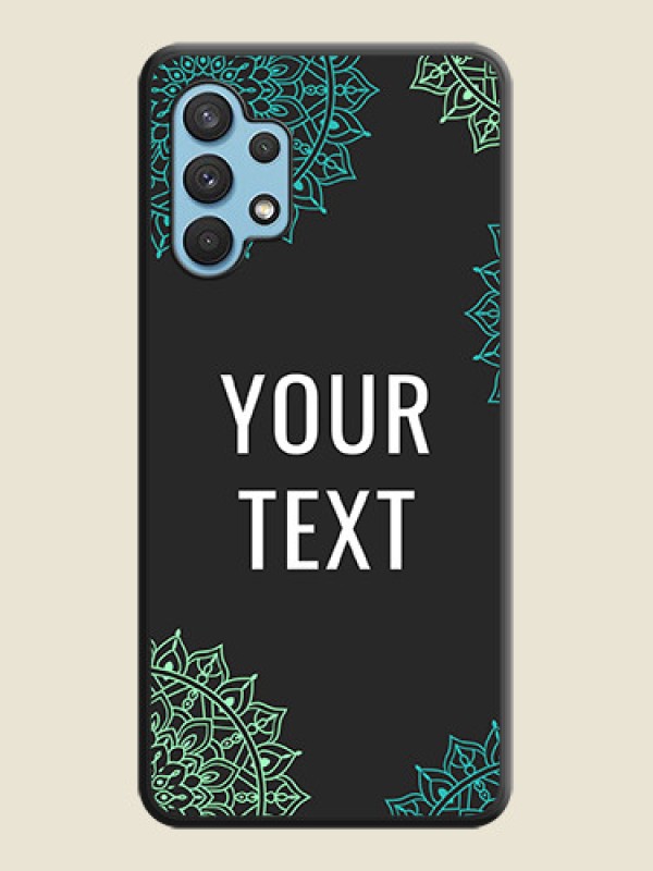 Custom Your Name with Floral Design on Space Black Custom Soft Matte Back Cover - Galaxy A32 4G - alternate view