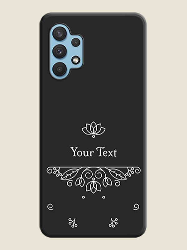 Custom Lotus Garden Custom Text On Space Black Personalized Soft Matte Phone Covers -Samsung Galaxy A32 - alternate view