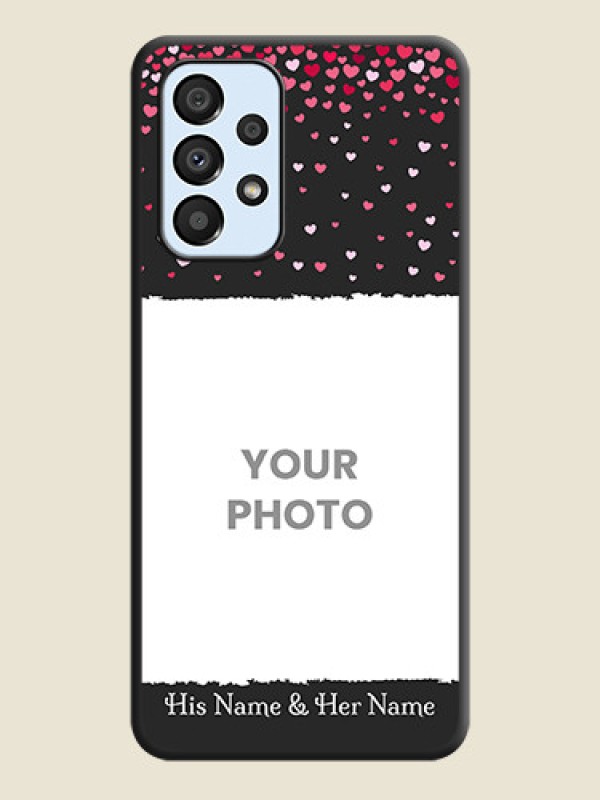 Custom Fall in Love with Your Partner  on Photo on Space Black Soft Matte Phone Cover - Galaxy A33 5G - alternate view