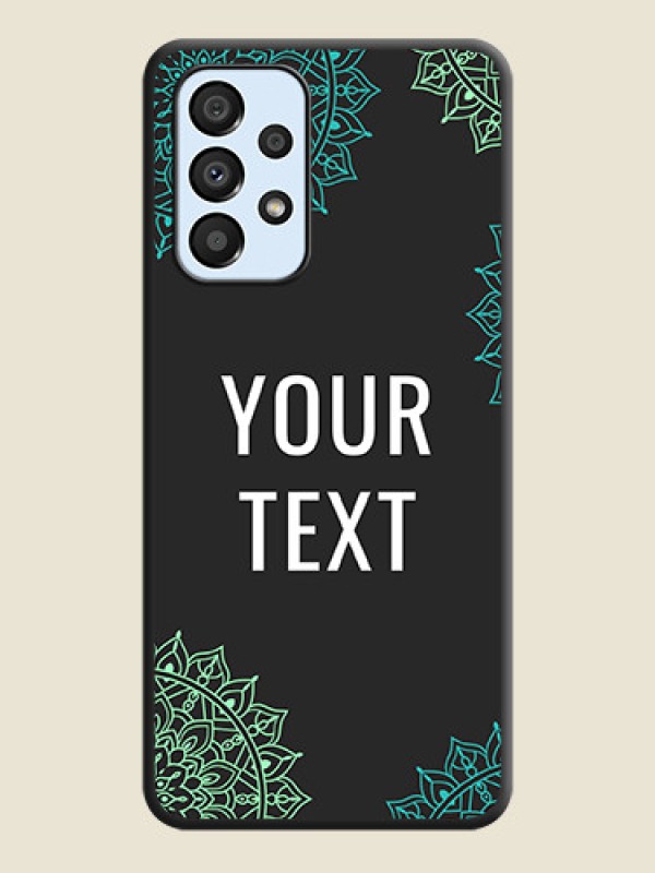 Custom Your Name with Floral Design on Space Black Custom Soft Matte Back Cover - Galaxy A33 5G - alternate view
