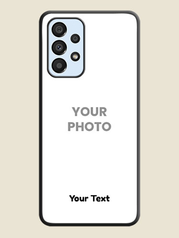Custom Full Single Pic Upload With Text On Space Black Personalized Soft Matte Phone Covers -Samsung Galaxy A33 5G - alternate view