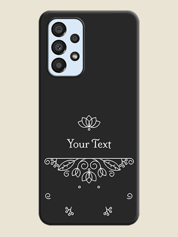 Custom Lotus Garden Custom Text On Space Black Personalized Soft Matte Phone Covers -Samsung Galaxy A33 5G - alternate view