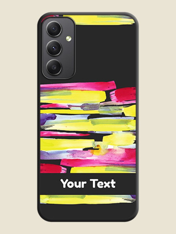 Custom Brush Coloured on Space Black Personalized Soft Matte Phone Covers - Galaxy A34 5G - alternate view