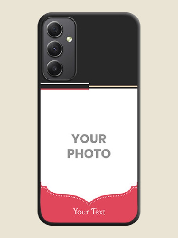 Custom Classic Plain Design with Name on Photo on Space Black Soft Matte Phone Cover - Galaxy A34 5G - alternate view