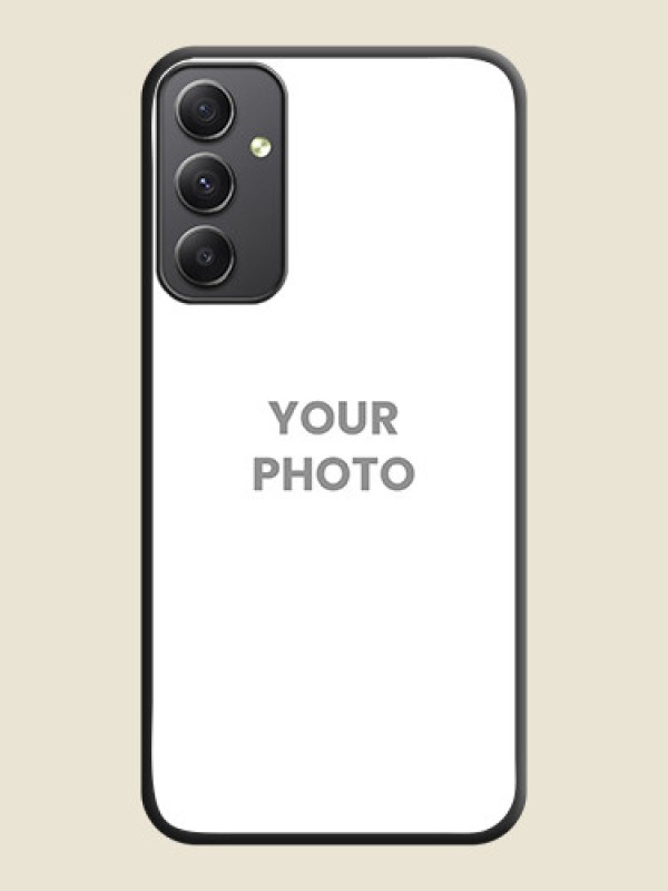 Custom Full Single Pic Upload On Space Black Personalized Soft Matte Phone Covers -Samsung Galaxy A34 5G - alternate view