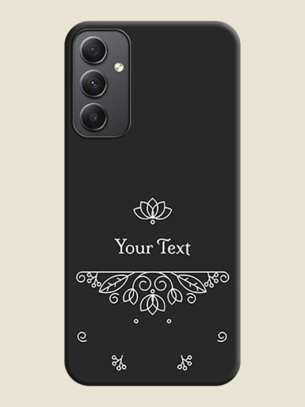 Custom Lotus Garden Custom Text On Space Black Personalized Soft Matte Phone Covers -Samsung Galaxy A34 5G - alternate view
