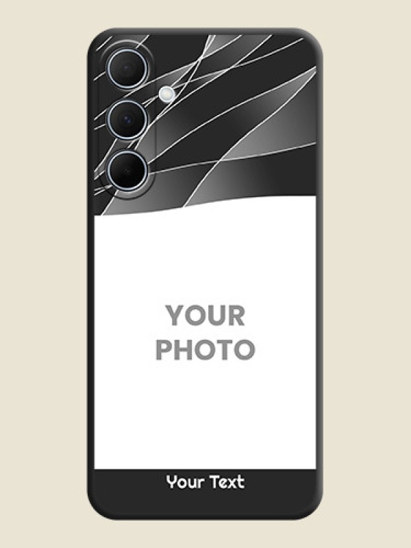 Custom Mixed Wave Lines - Photo on Space Black Soft Matte Mobile Cover - Galaxy A35 5G - alternate view