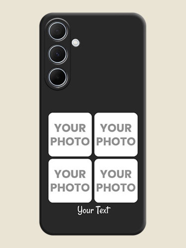 Custom Floral Art with 6 Image Holder - Photo on Space Black Soft Matte Mobile Case - Galaxy A35 5G - alternate view