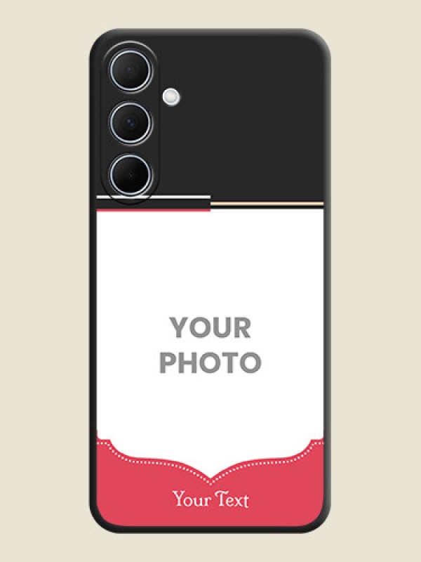 Custom Classic Plain Design with Name - Photo on Space Black Soft Matte Phone Cover - Galaxy A35 5G - alternate view