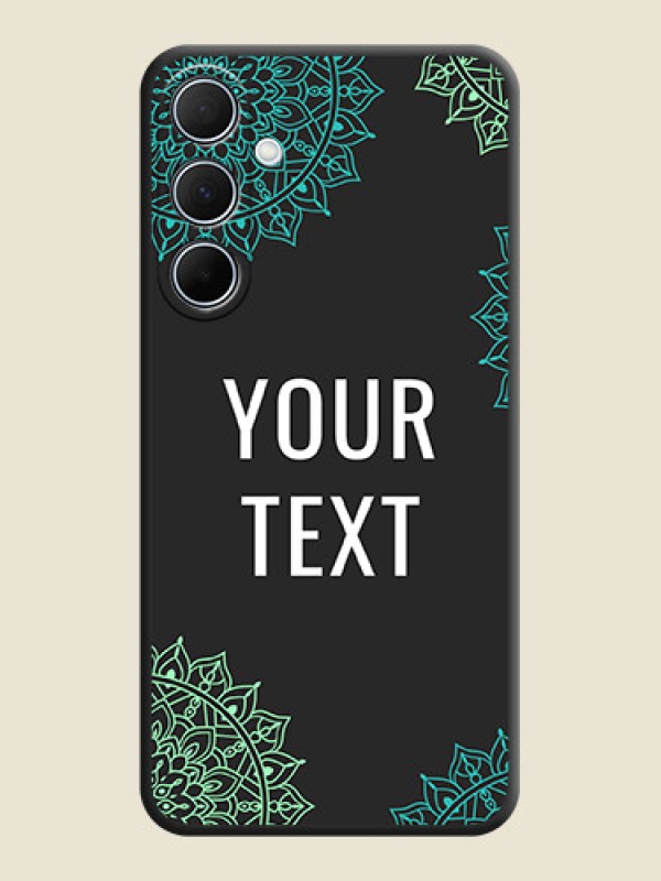 Custom Your Name with Floral Design on Space Black Custom Soft Matte Back Cover - Galaxy A35 5G - alternate view