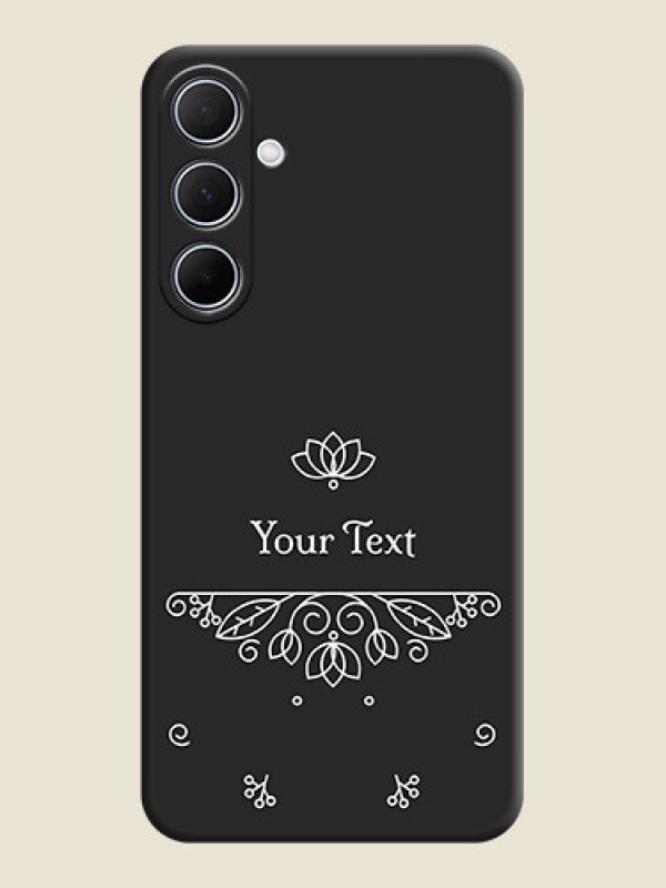 Custom Lotus Garden Custom Text On Space Black Personalized Soft Matte Phone Covers - Galaxy A35 5G - alternate view