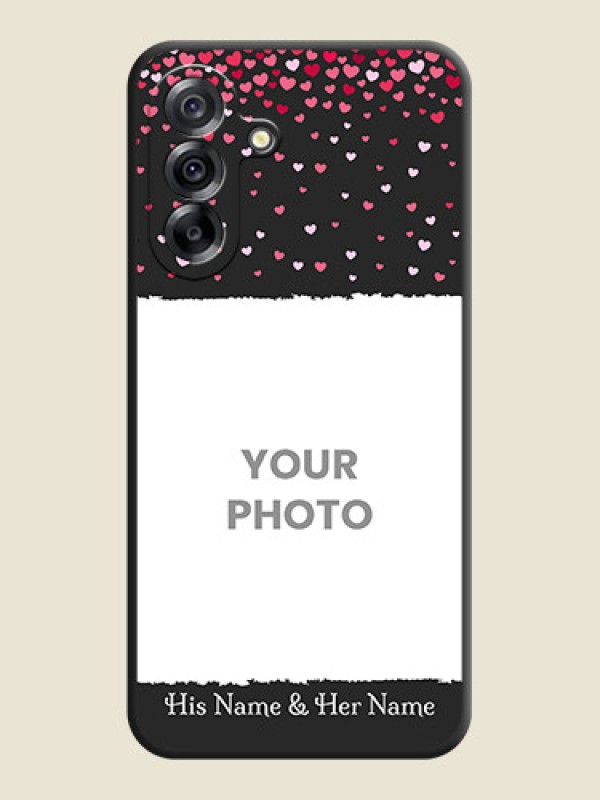 Custom Fall in Love with Your Partner on Photo On Space Black Custom Soft Matte Mobile Back Cover - Samsung Galaxy A36 5G - alternate view