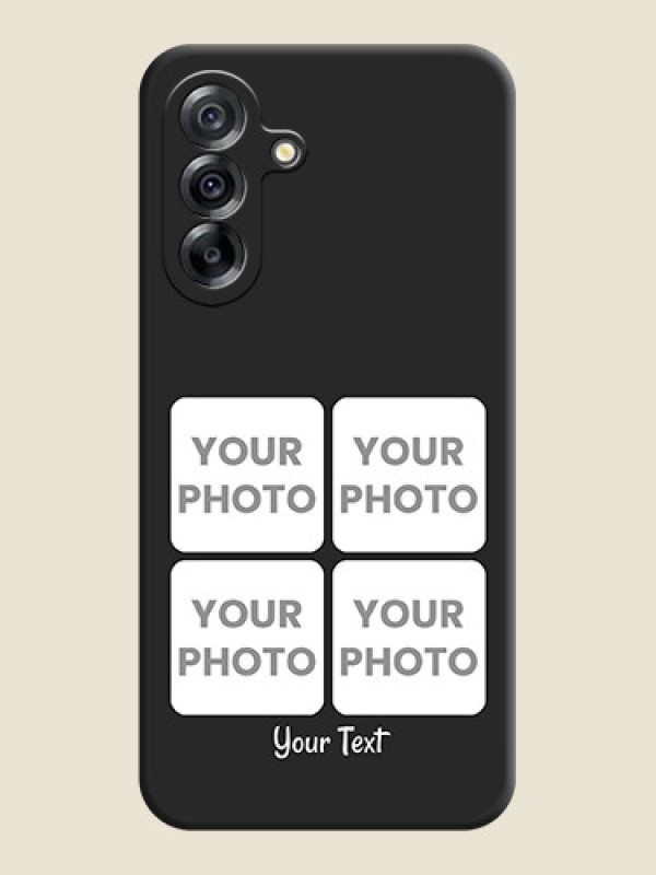 Custom Floral Art with 6 Image Holder on Photo On Space Black Custom Soft Matte Mobile Back Cover - Samsung Galaxy A36 5G - alternate view