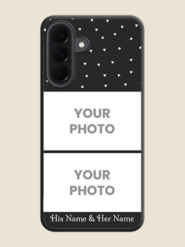 Custom Miniature Love Symbols with Name On Space Black Custom Soft Matte Mobile Back Cover - Samsung Galaxy A37 5G - alternate view