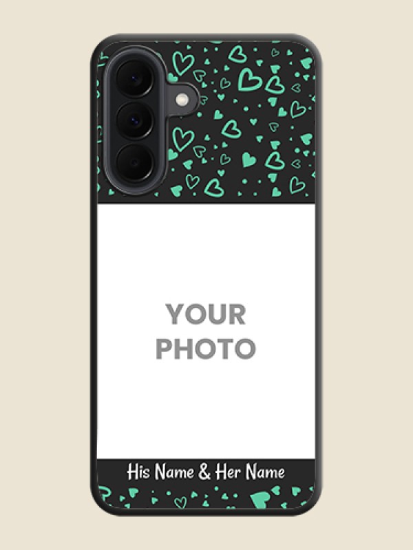 Custom Sea Green Indefinite Love Pattern on Photo On Space Black Custom Soft Matte Mobile Back Cover - Samsung Galaxy A37 5G - alternate view
