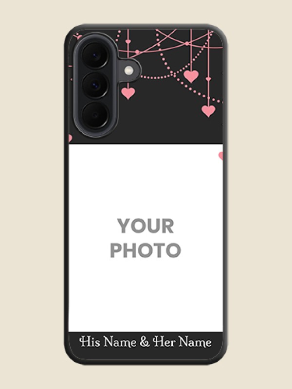 Custom Pink Love Hangings with Text On Space Black Custom Soft Matte Mobile Back Cover - Samsung Galaxy A37 5G - alternate view