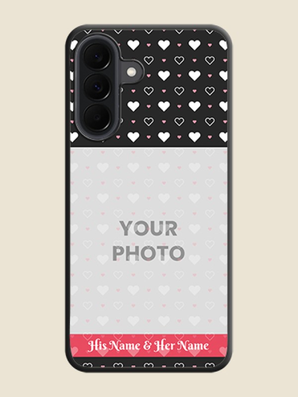 Custom White Color Love Symbols with Text Design on Photo On Space Black Custom Soft Matte Mobile Back Cover - Samsung Galaxy A37 5G - alternate view