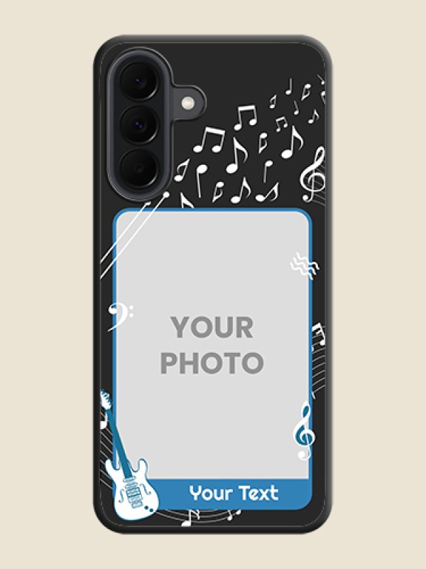 Custom Musical Theme Design with Text on Photo On Space Black Custom Soft Matte Mobile Back Cover - Samsung Galaxy A37 5G - alternate view