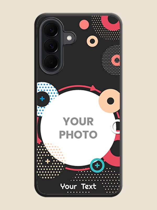 Custom Multicoloured Round Image On Space Black Custom Soft Matte Mobile Back Cover - Samsung Galaxy A37 5G - alternate view