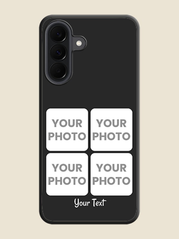 Custom Floral Art with 6 Image Holder on Photo On Space Black Custom Soft Matte Mobile Back Cover - Samsung Galaxy A37 5G - alternate view