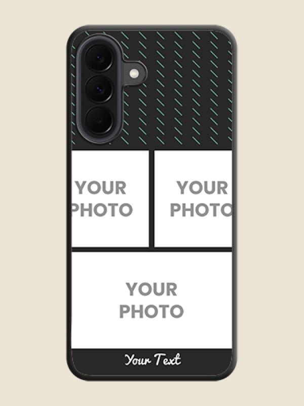 Custom Cross Dotted Pattern with 2 Image Holder On Space Black Custom Soft Matte Mobile Back Cover - Samsung Galaxy A37 5G - alternate view